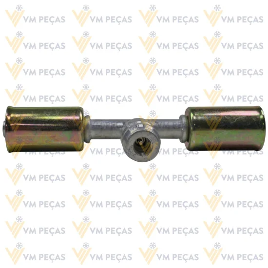 Uniao Aluminio 6mm com Ventil R134 [com Clip]