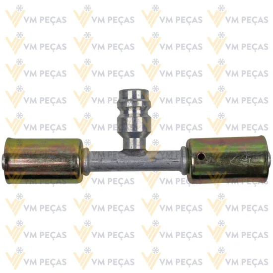 Uniao Aluminio 6mm com Ventil R134 [com Clip]