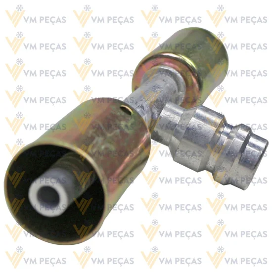 Uniao Aluminio 6mm com Ventil R134 [com Clip]