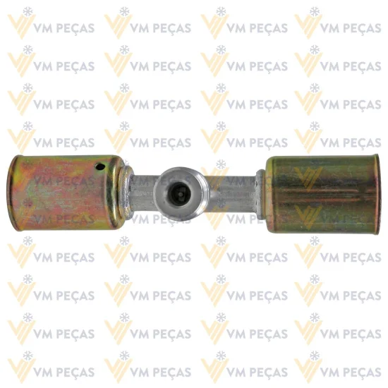 Uniao Aluminio 8mm com Ventil R134 [com Clip]