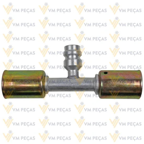 Uniao Aluminio 8mm com Ventil R134 [com Clip]