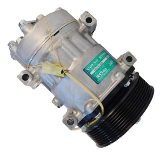 Compressor Sanden SD7H15, Passante, Volvo FH, 8pk 136mm, 24v [Original Americano]