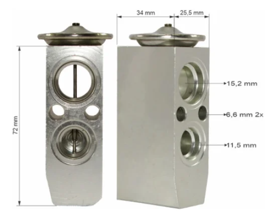 Valvula de Expansao Nissan March, Versa 2011 a 2014, Sentra 2007 a 2013
