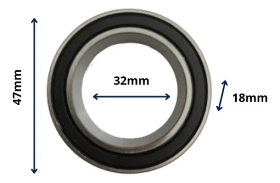 Rolamento Calsonic Fiat /Scroll Chevrolet Onix, Spin, Prisma 2013> /Kwid 32x47x18 [importado BB]