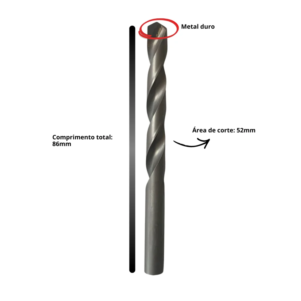 Broca De Aço Rápido Com Ponta De Metal Duro DIN338 5mm HT