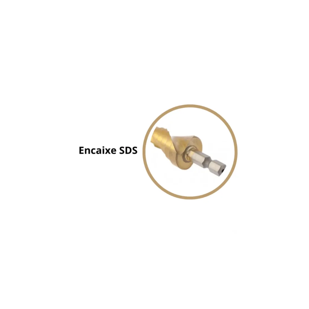 Broca escalonada em aço rápido tin 4-30x2mm Wtools