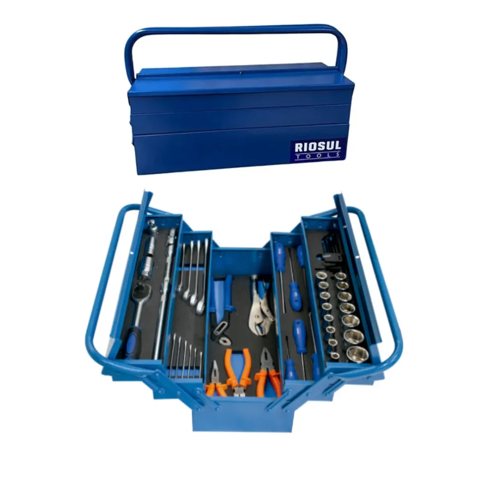 Caixa de ferramentas com 5 gavetas e 54 peças RioSulTools