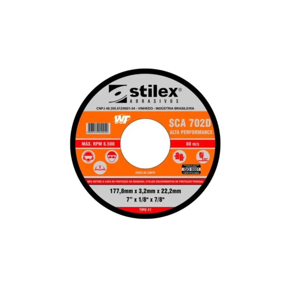 Disco de corte 4.1/2 x 1/8 x 7/8pol sca 702 Stilex