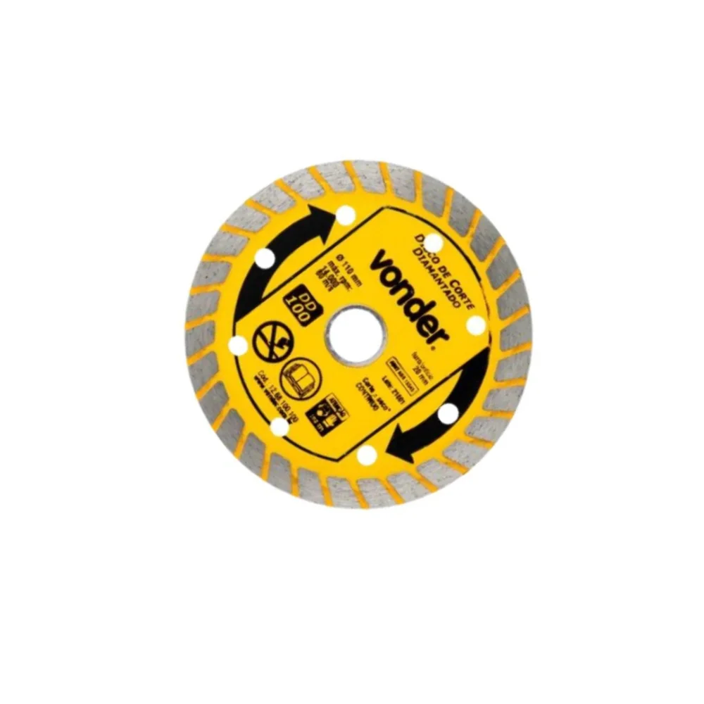 Disco diamantado 110mm dd200 seco Vonder