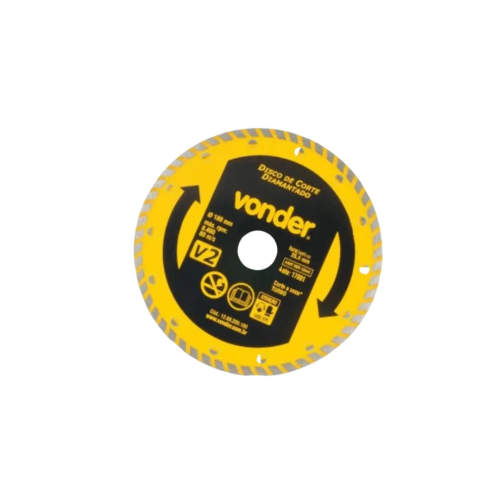 Disco diamantado 180mm v2 Vonder