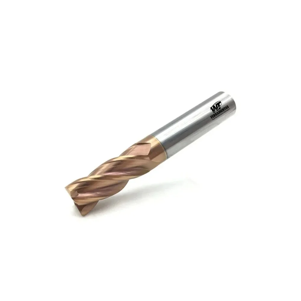 Fresa topo reto metal duro 20mm 4 cortes 55hrc Wtools Carbide