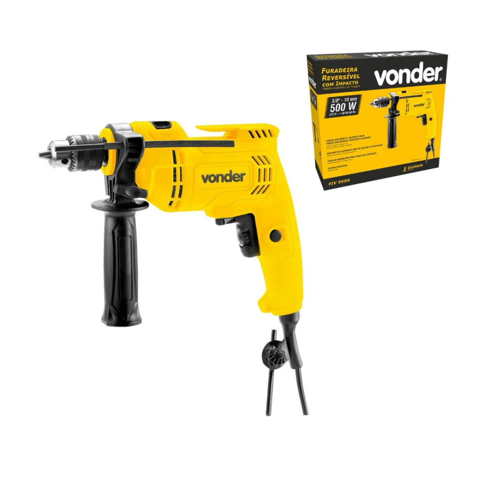 Furadeira Reversível Com Impacto 3/8 Pol. 220V FIV 595N Vonder