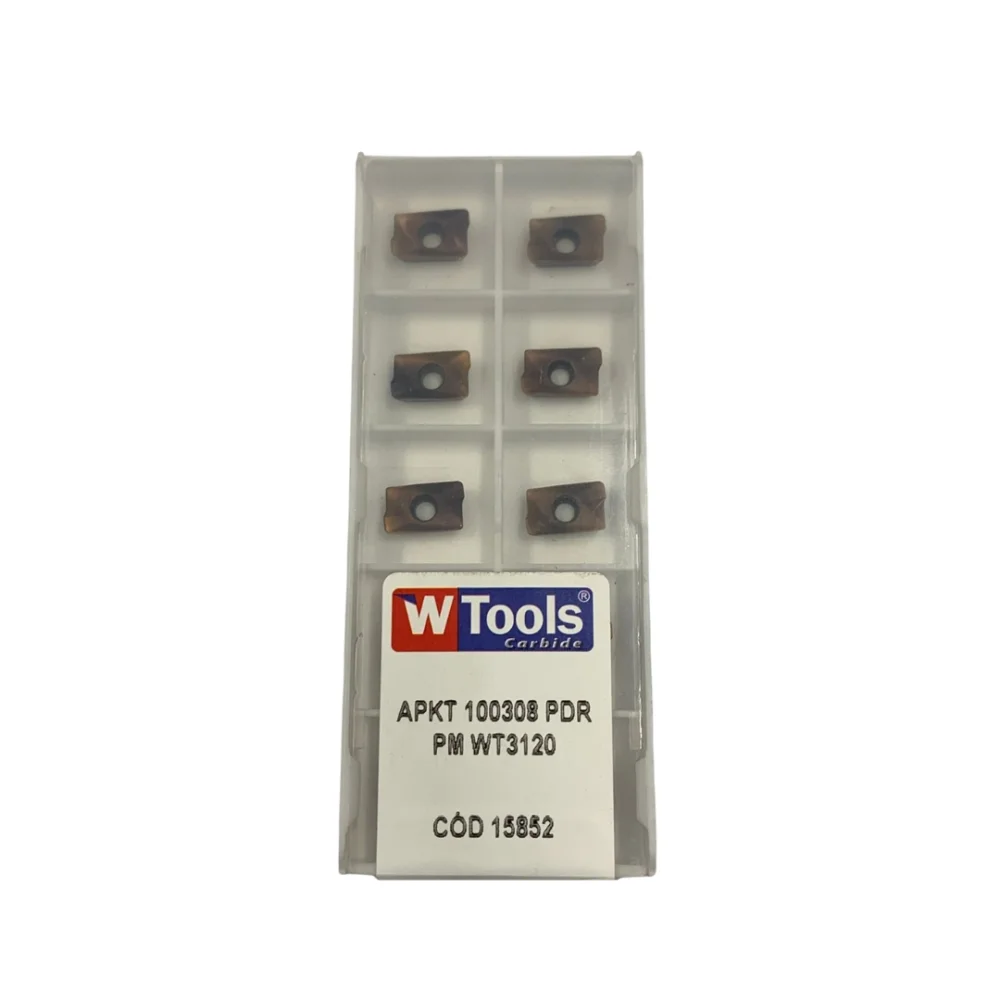 Inserto De Metal Duro APKT 100308 PDR PM WT3120  Wtools Carbide