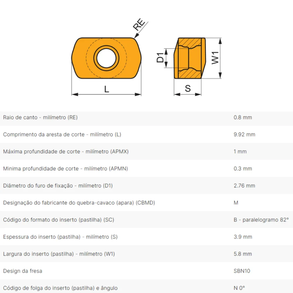 Inserto De Metal Duro BNGX 10T308SR-M M8330 Pramet