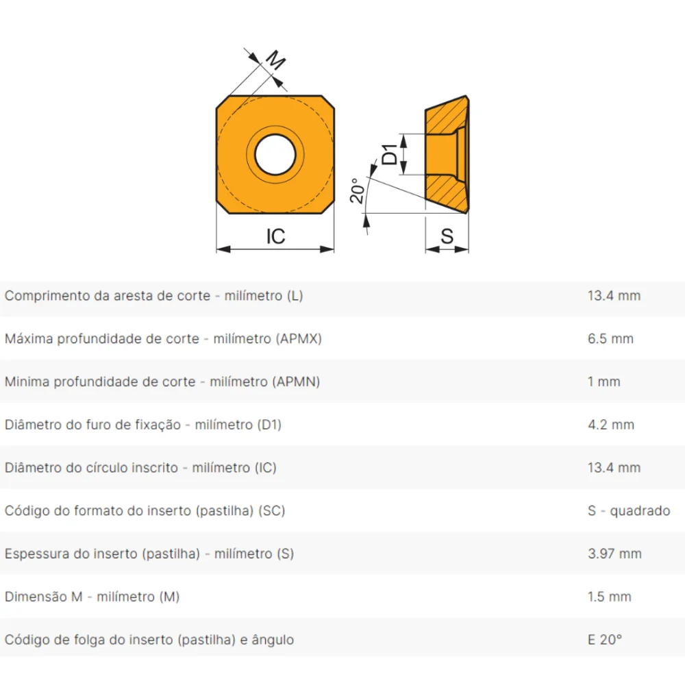 Inserto De Metal Duro SEET 12T3M-PM M8130 Pramet