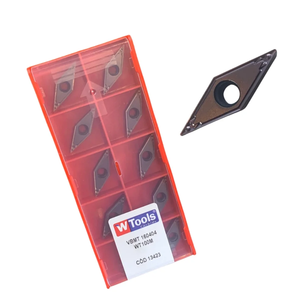 Inserto De Metal Duro VBMT 160404 WT100M Wtools Carbide