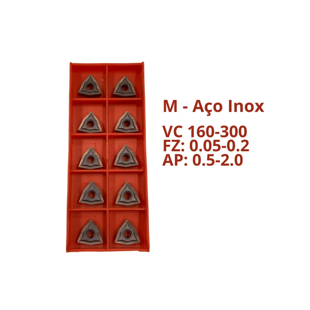 Inserto Pastilha Wnmg 060404-EF YBG205 Wtools Carbide