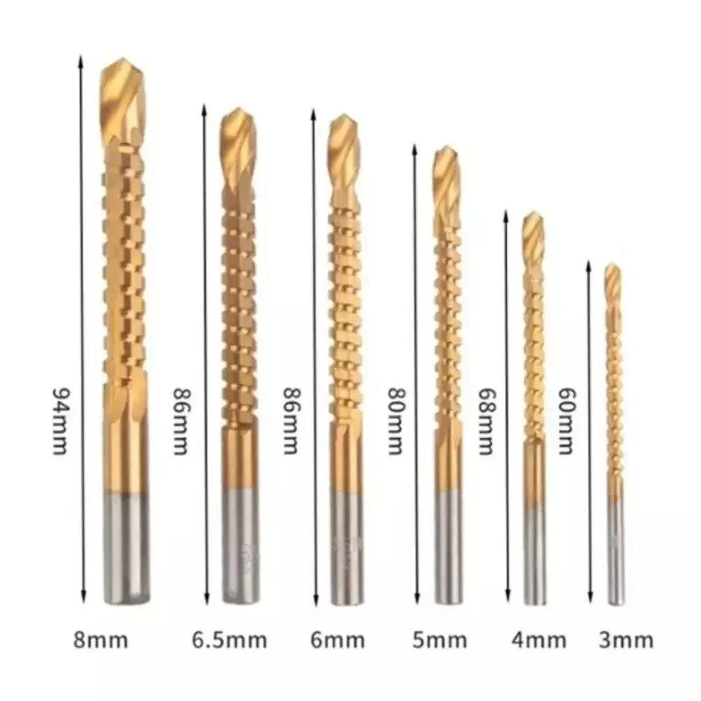 Jogo De Brocas Tin Corte Lateral Com 06 Peças Wtools
