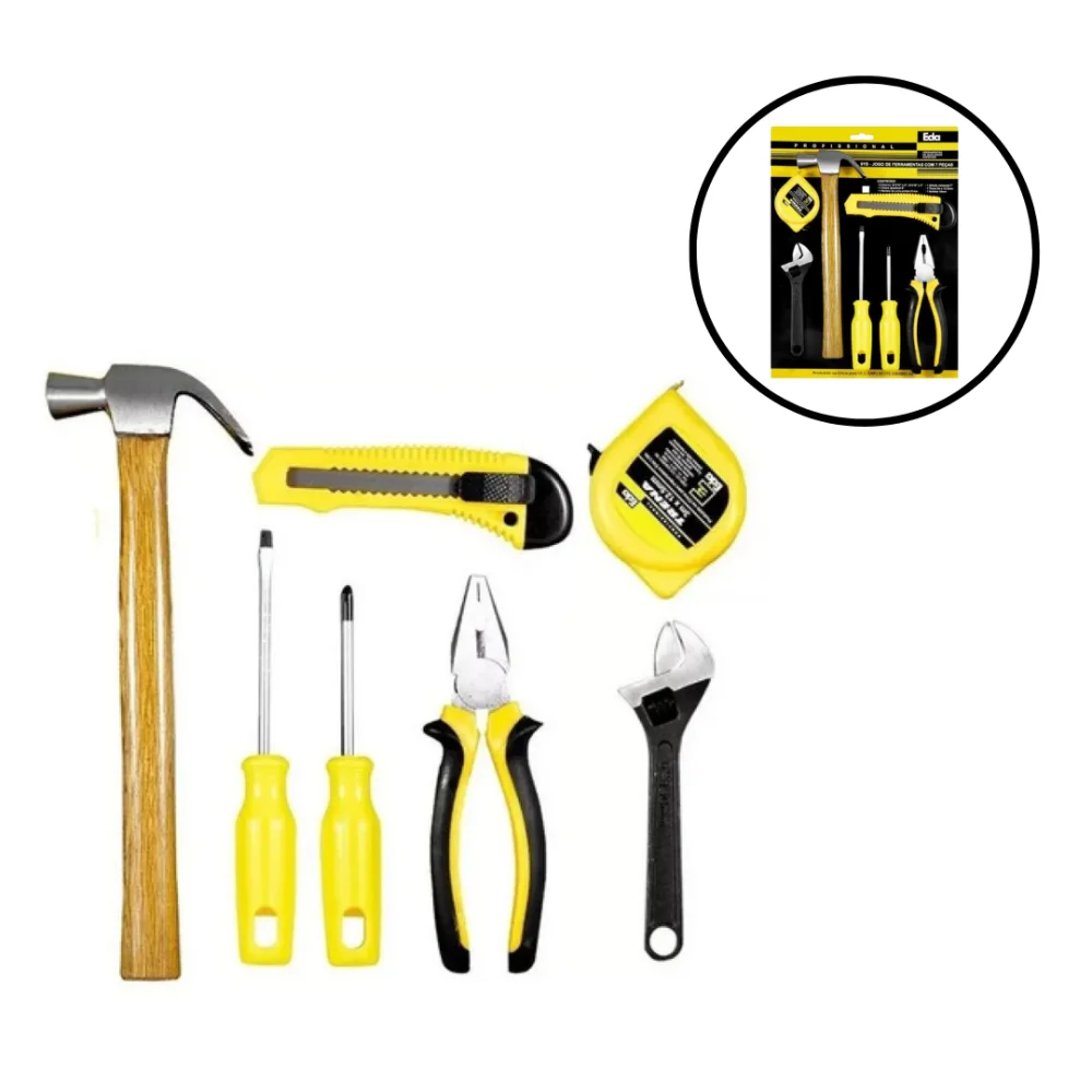 Kit de ferramentas com 7 peças Eda