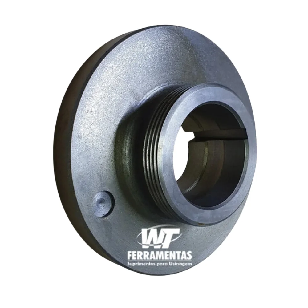 Kit placa para torno universal 3 castanhas 250mm + flange para placa