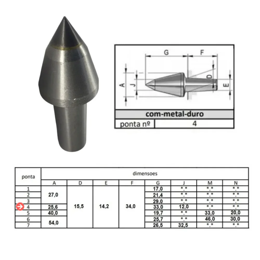 Kit Pontas Rotativas Super Cone Morse 4 Intercambiável Wtools