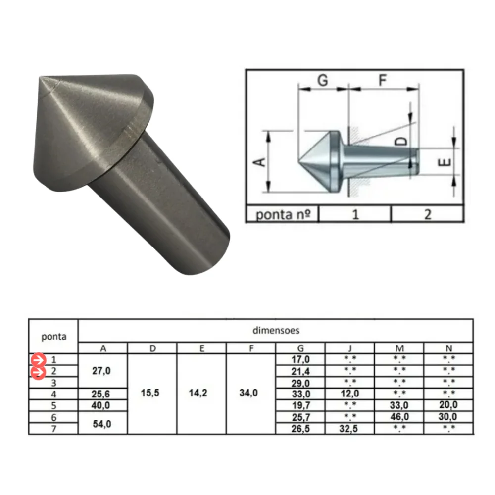 Kit Pontas Rotativas Super Cone Morse 4 Intercambiável Wtools