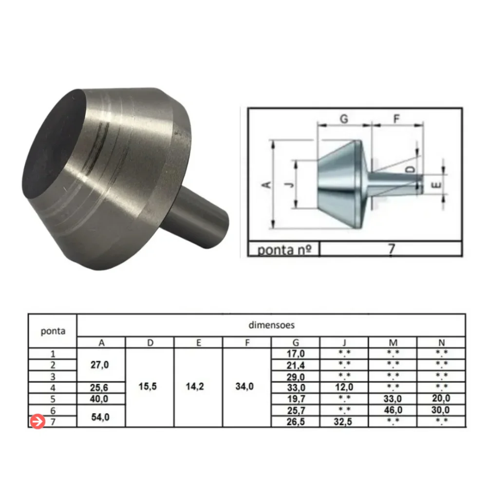 Kit Pontas Rotativas Super Cone Morse 4 Intercambiável Wtools