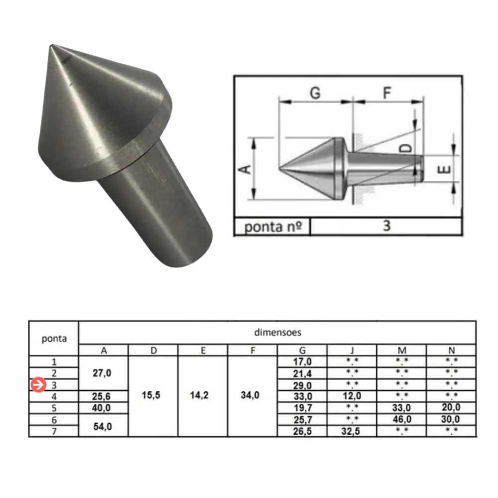 Kit Pontas Rotativas Super Cone Morse 4 Intercambiável Wtools