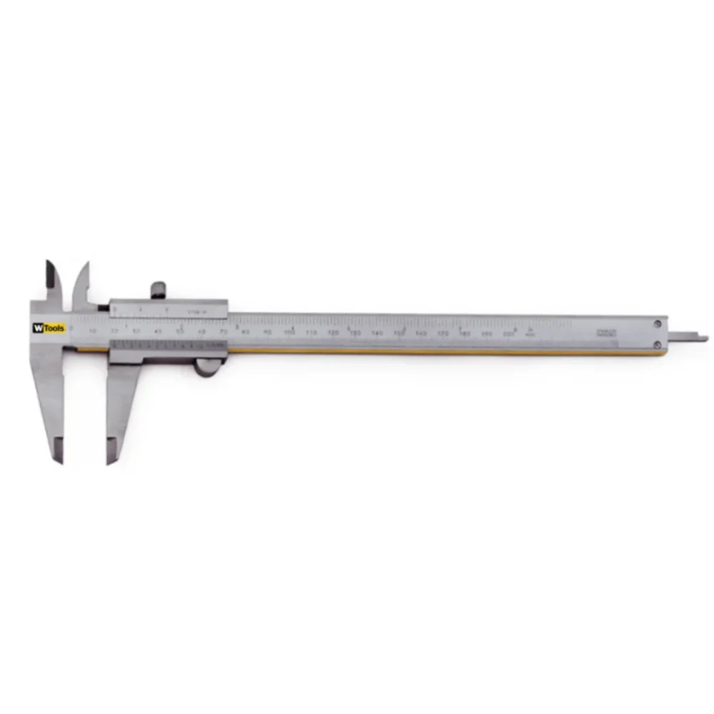 Paquimetro 200mm/8pol. Universal C/ Tin 0,05mm Aço Inox. WTools Paquimetro 200mm/8pol. Universal C/ Tin 0,05mm Aço Inox. WTools