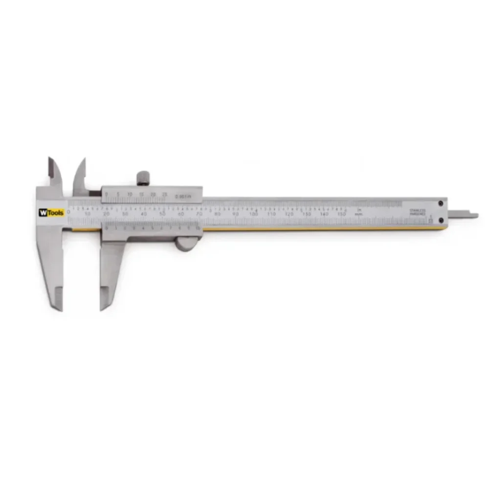 Paquímetro universal aço inox com guia de titânio 150mm 0,02mm Wtools