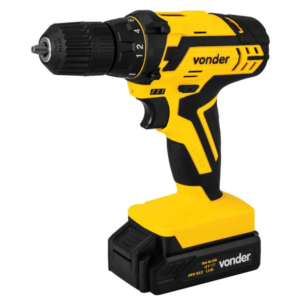Parafusadeira Furadeira A Bateria 3/8 Pol. 12V PFV012 Vonder