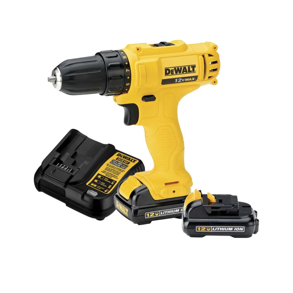 Parafusadeira Furadeira A Bateria 12V Carregador Bivolt Automático Dewalt