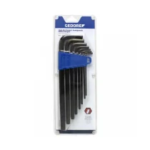 42L-9P JOGO CHAVES L HEXAGONAIS (ALLEN) LONGAS 1/16 A 3/8" 