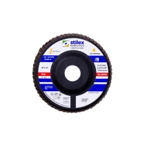 Disco flap 4.1/2 x 7/8 115 x 22,22mm grão 80 Stilex Disco flap 4.1/2 x 7/8 115 x 22,22mm grão 80 Stilex