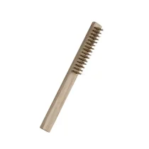 ESCOVA DE AÇO LATONADO COM CABO 