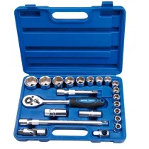Jogo de Soquetes encaixe de 1/2 com 22 Peças Riosul Tools