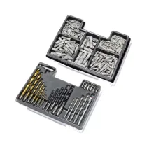 Jogo de brocas e buchas para concreto madeira e metal 300 peças Mtx