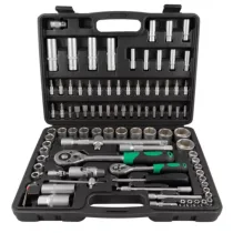 Jogo de soquetes encaixe 1/4 pol. e encaixe 1/2 pol. com 94 peças Stels