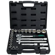 Jogo de soquetes encaixe 1/2 pol com 24 peças Stels