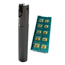 Kit Fresa 16mm 2 Cortes + 20 Insertos Bdmt 11T308 ER JT TRX306