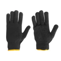 Luva de malha 3 fios preta pigmentada Vonder