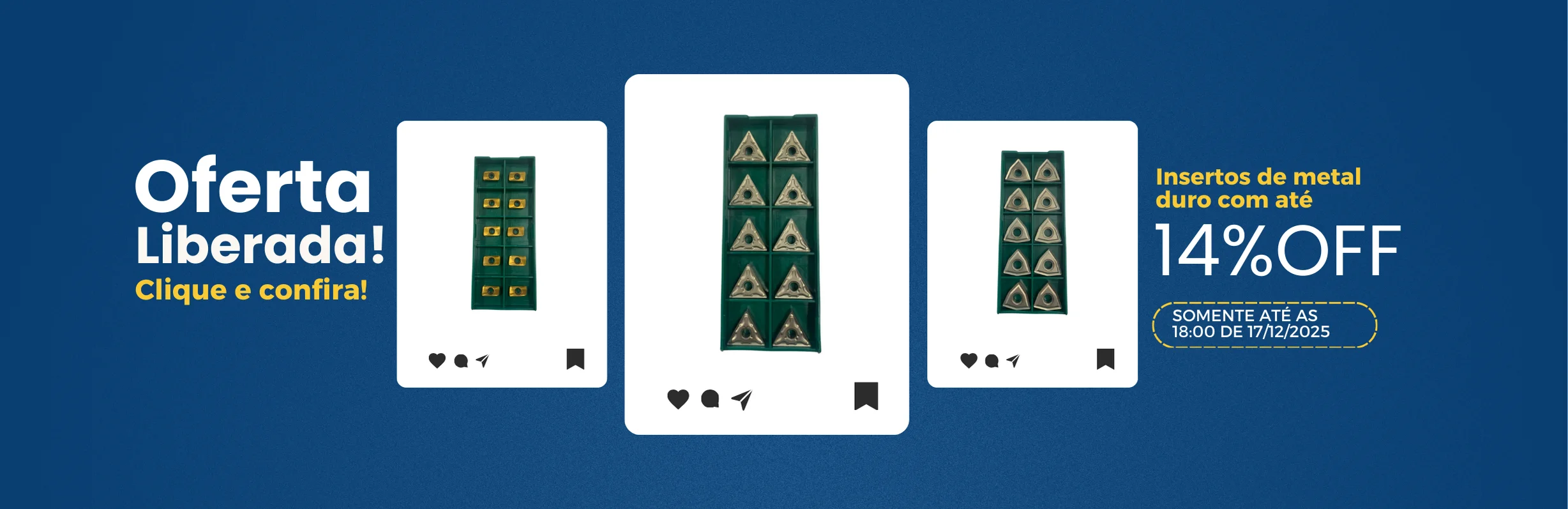 Insertos de metal duro em oferta